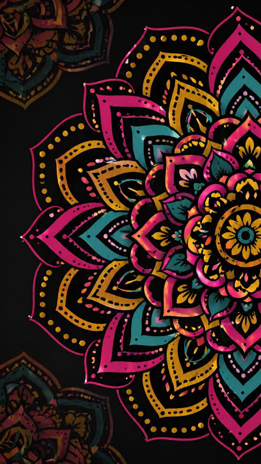 Deep Bold Mandala colorful abstract mobile wallpaper