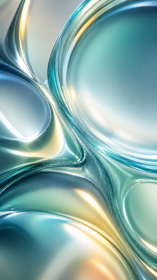 Fluid Abstraction teal abstract mobile wallpaper