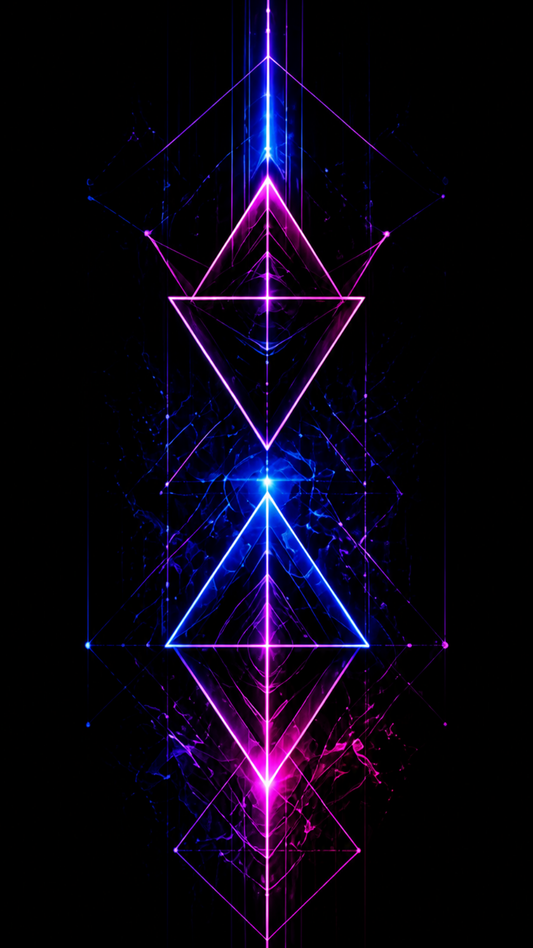 Geometric Ties neon geometric mobile wallpaper