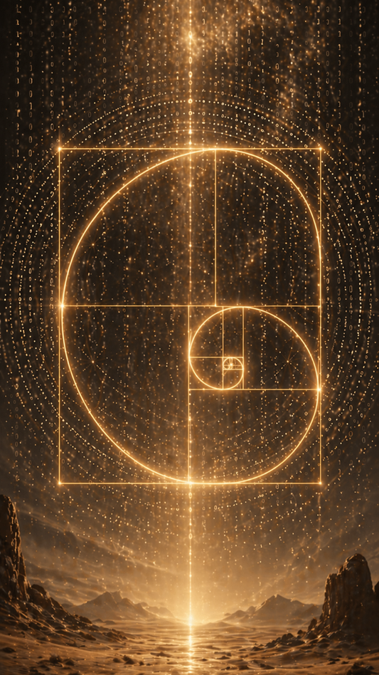 Golden Spiral dramatic sacred geometry mobile wallpaper