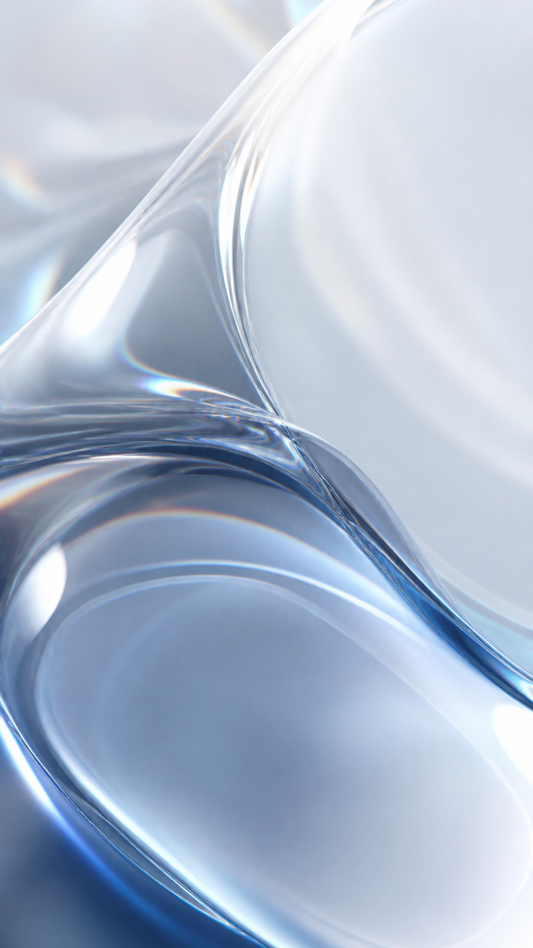 Liquid Glass abstract blue mobile wallpaper