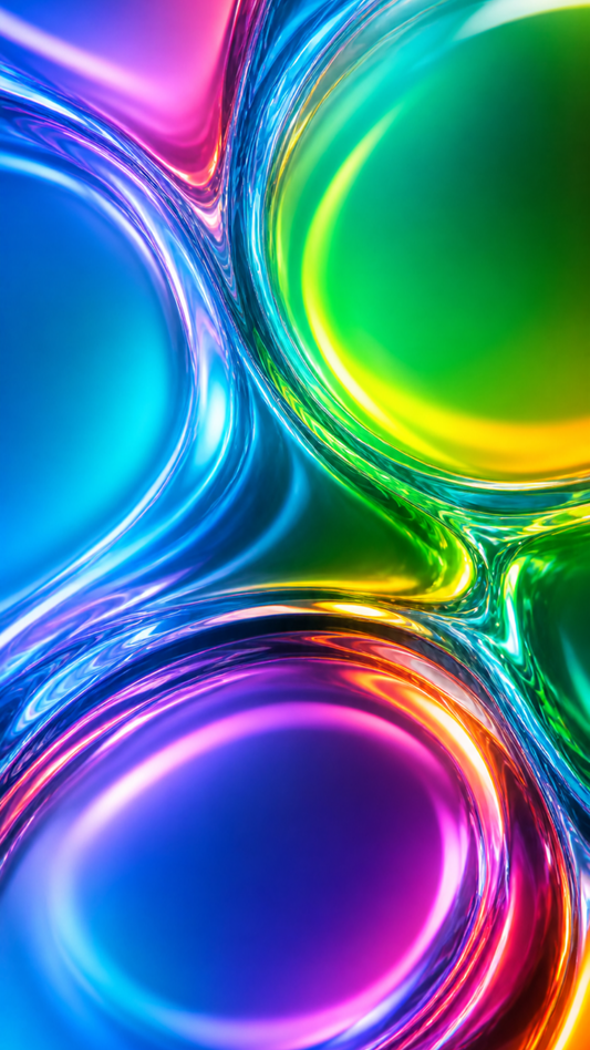 Liquid Orbs colorful abstract phone wallpaper