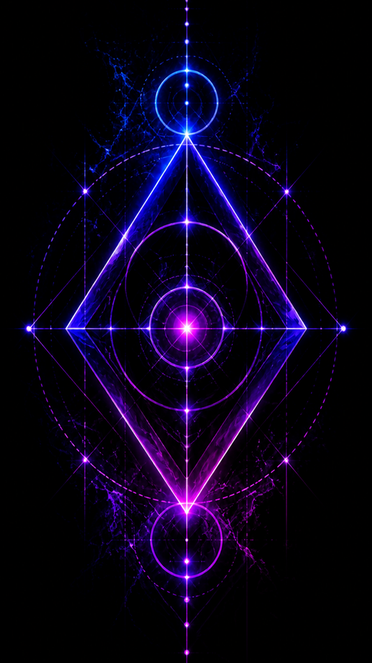 Neon Cosmos neon cosmic geometry mobile wallpaper