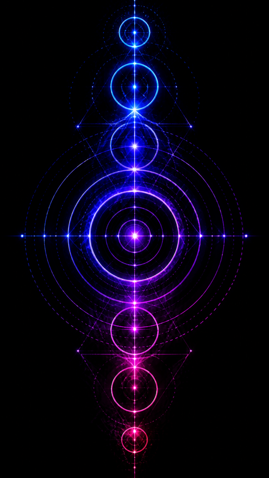 Organic Symmetry neon symmetrical mobile wallpaper