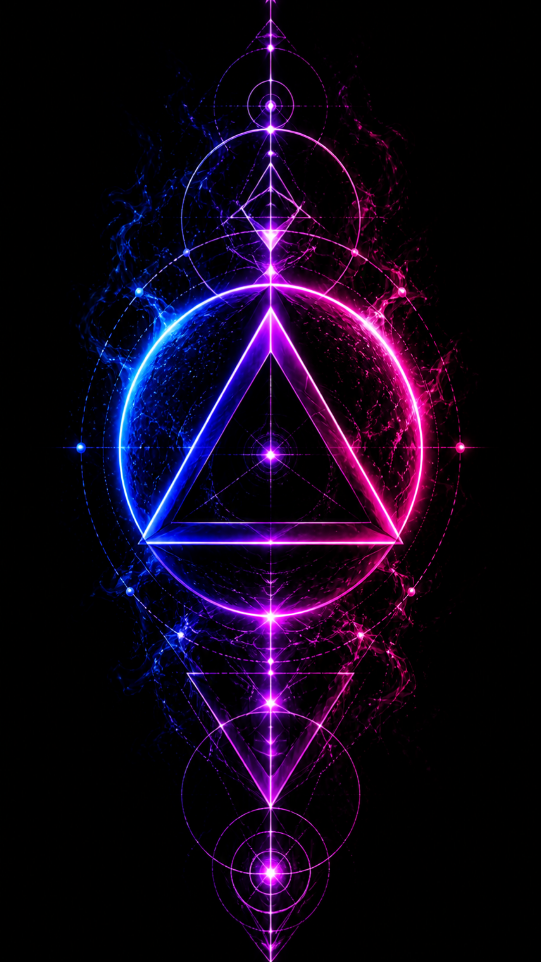 Sacred Mysticism neon sacred geometry mobile wallpaper