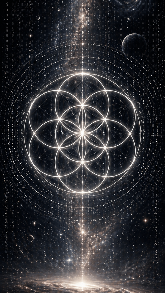 Seed of Life dramatic sacred geometry mobile wallpaper