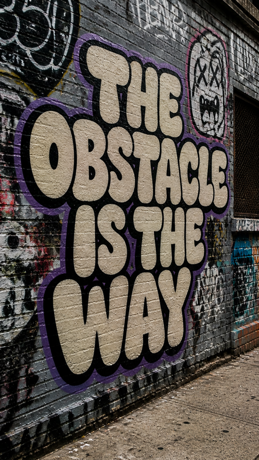 The Obstacle Is the Way stoic quote mobile wallpaper